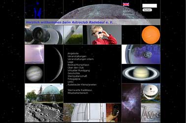 Abbildung mit Link zur Homepage des Astroclub Radebeul e. V. in Sachsen bei Dresden