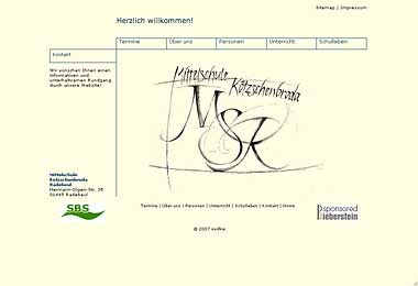 Abbildung mit Link zur Homepage des Mittelschule Koetzschenbroda Radebeul in Sachsen bei Dresden